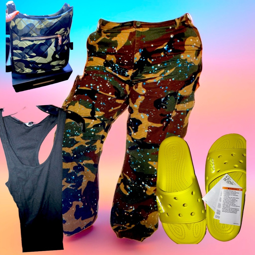 Camouflage pants by fashion nova